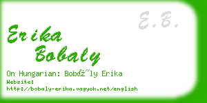 erika bobaly business card